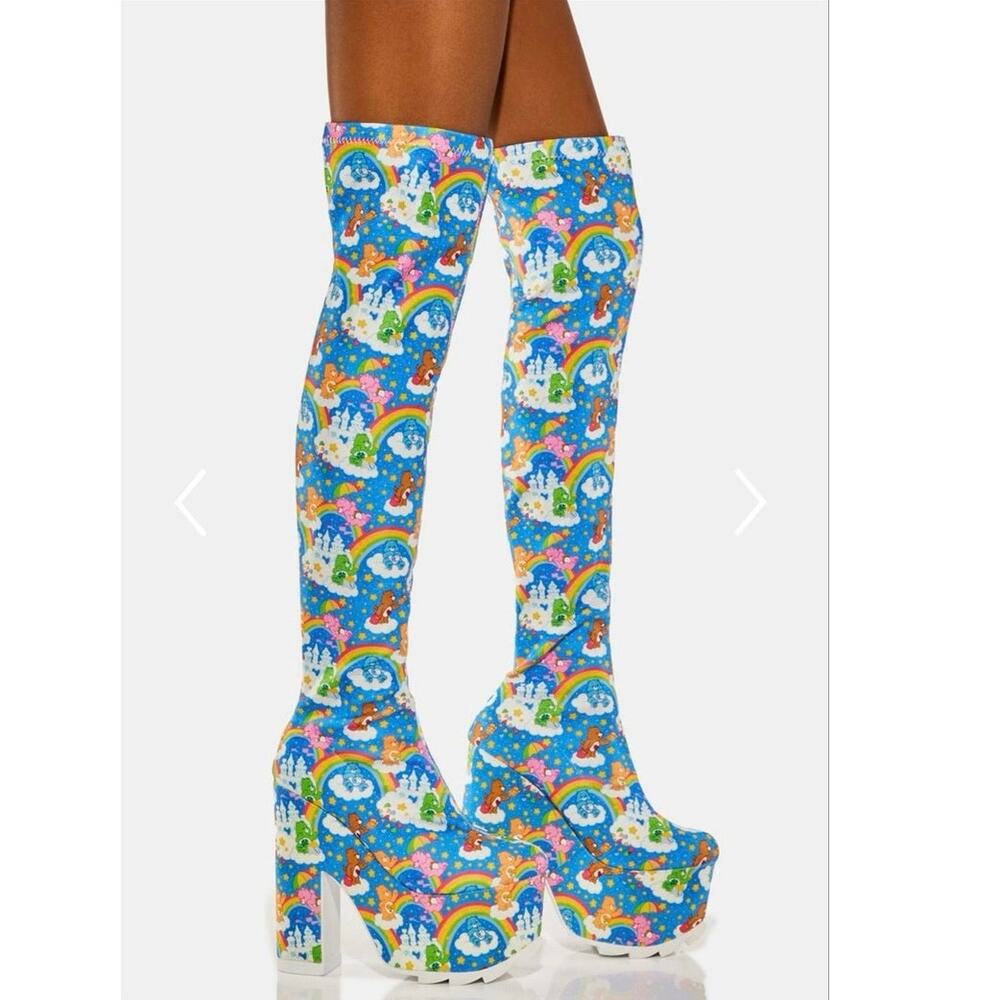 YRU x Care Bears Labyrinth Platform Boots, Sz 9, Retired Stock, Cosplay/Costume